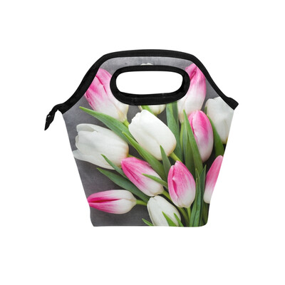 Lunch Bag Pink Tulip Tote Travel Picnic Insulated Handbags Portable Zipper Lunch Bag Box
Lunch Bag Pink Tulip Tote Travel Picnic Insulated Handbags Portable Zipper Lunch Bag Box