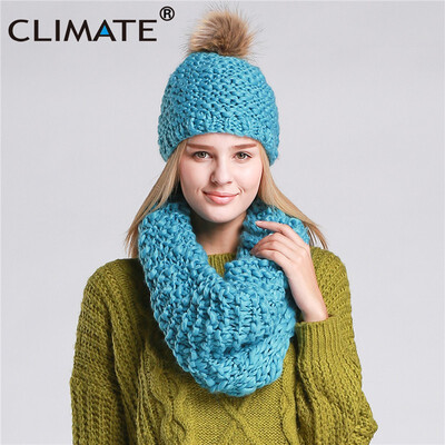 CLIMATE Women Winter Hat&Scarf Set Warm Lady Collar Pom Beanie Sets Fashion Warm Knit Hat Scarf Set Women Comfortable Scarf
CLIMATE Women Winter Hat&Scarf Set Warm Lady Collar Pom Beanie Sets Fashion Warm Knit Hat Scarf Set Women Comfortable Scarf