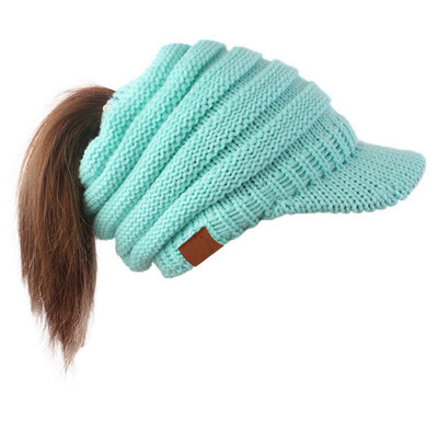 Womens Knit Baseball Cap Open Ponytail Hat Mens&Womens Cap Ski Sports Cap 
Womens Knit Baseball Cap Open Ponytail Hat Mens&Womens Cap Ski Sports Cap