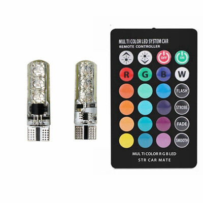 Sencart T10 6 SMD5050 RGB LED Car Interior Reading Light Super Bright 16-Color 2PCS with Wireless Remote Control
Sencart T10 6 SMD5050 RGB LED Car Interior Reading Light Super Bright 16-Color 2PCS with Wireless Remote Control