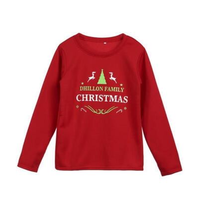 Couple Christmas Matching Tops Lovers Long Sleeve T-shirt Casual Hoodies Tee