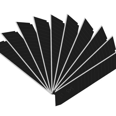 Paola Artist blade large 10 piece 10018mm SK5 alloy steel black anti-rust wallpaper knife paper cutting blade 2011
Paola Artist blade large 10 piece 10018mm SK5 alloy steel black anti-rust wallpaper knife paper cutting blade 2011