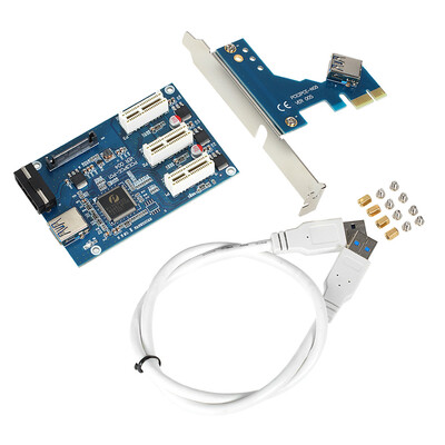 USB 30 PCI-E PCI Express 1X 3-Port Expander PCI-E 1X 1 to 3 Ports Riser Card Express Card Adapter Multiplier for Mining
USB 30 PCI-E PCI Express 1X 3-Port Expander PCI-E 1X 1 to 3 Ports Riser Card Express Card Adapter Multiplier for Mining