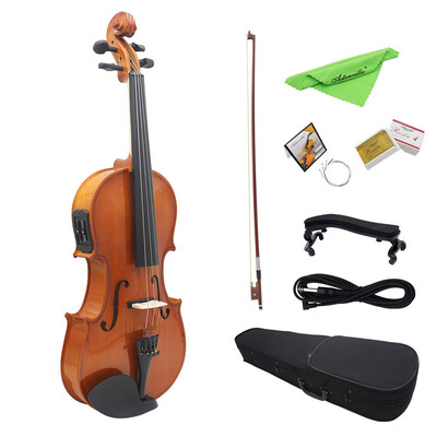 44 Full Size Natural Acoustic EQ Violin Fiddle Solid Wood Spruce Face Board with 635mm 14" Connector Wire Shoulder Rest Bow Ros
44 Full Size Natural Acoustic EQ Violin Fiddle Solid Wood Spruce Face Board with 635mm 14" Connector Wire Shoulder Rest Bow Ros