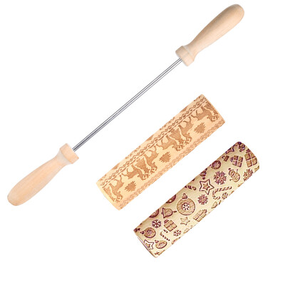Christmas Snowflake Cat Wooden Rolling Pin Embossing Baking Cookies Noodle Biscuit Fondant Cake Dough Patterned Roller 543cm
Christmas Snowflake Cat Wooden Rolling Pin Embossing Baking Cookies Noodle Biscuit Fondant Cake Dough Patterned Roller 543cm