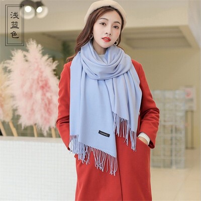 Scarf female han edition female autumn&winter pure color imitation cashmere neck 250 grams joker long tassel does not drop woo
Scarf female han edition female autumn&winter pure color imitation cashmere neck 250 grams joker long tassel does not drop woo