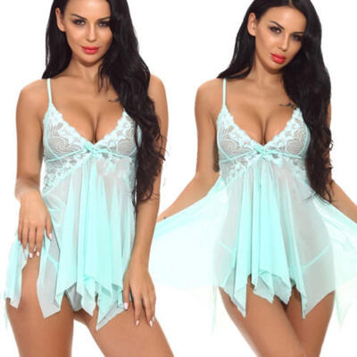 Womens Lace Sexy-Lingerie Nightwear Underwear G-string Babydoll Sleepwear Dress
Womens Lace Sexy-Lingerie Nightwear Underwear G-string Babydoll Sleepwear Dress