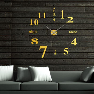 US Modern DIY Large Wall Clock 3D Mirror Surface Sticker Home Office Decor Black
US Modern DIY Large Wall Clock 3D Mirror Surface Sticker Home Office Decor Black