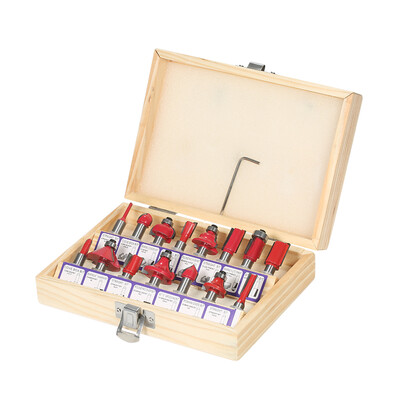 15PCS Milling Cutter Router Bit Set 8mm Shank Mill Woodworking Wood Cutters Tool for Floor Handmade Engraving Cutting
15PCS Milling Cutter Router Bit Set 8mm Shank Mill Woodworking Wood Cutters Tool for Floor Handmade Engraving Cutting