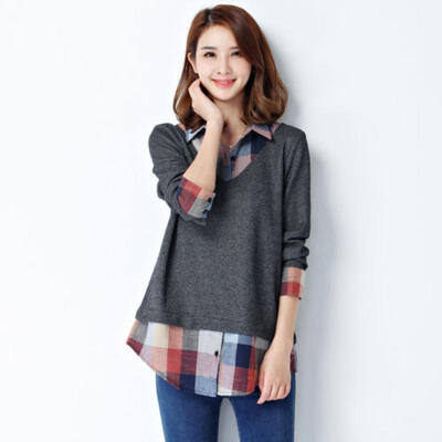 OL Women Long Sleeve Turndown Collar Plaid Shirt Loose Tops Blouse Jumper Dress
OL Women Long Sleeve Turndown Collar Plaid Shirt Loose Tops Blouse Jumper Dress