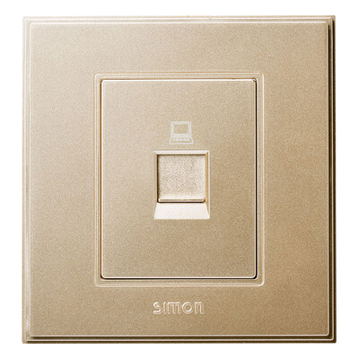 Simon SIMON switch socket 56C series computer socket V55218S6-02 six kinds of champagne gold
Simon SIMON switch socket 56C series computer socket V55218S6-02 six kinds of champagne gold
