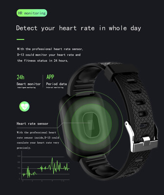 D13 Smart Watch Intelligence Bracelet Fitness Tracker Heart Rate Blood Pressure Monitor Smart Band IP67 Waterproof Sports USB Char
D13 Smart Watch Intelligence Bracelet Fitness Tracker Heart Rate Blood Pressure Monitor Smart Band IP67 Waterproof Sports USB Char
