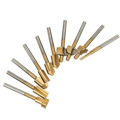 10pcs Router Bit Titanium Coated HSS Cutter with 3mm 18" Shank Burr Rotary File Wood Milling Cutters Tool Carpenter Woodworking T
10pcs Router Bit Titanium Coated HSS Cutter with 3mm 18" Shank Burr Rotary File Wood Milling Cutters Tool Carpenter Woodworking T