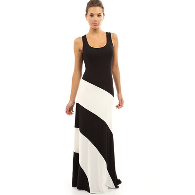 Vintage Women Long Stripe Dress Ankle Length Dress Slim Sleeveless Low Neck Dress Plus Size Women Clothing
Vintage Women Long Stripe Dress Ankle Length Dress Slim Sleeveless Low Neck Dress Plus Size Women Clothing