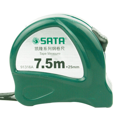 SATA 91316A серии Kailong 7,5 м 7.5mx25mm инструмент выдвижной стальной ленты линейка кассета рулетка
SATA 91316A серии Kailong 7,5 м 7.5mx25mm инструмент выдвижной стальной ленты линейка кассета рулетка