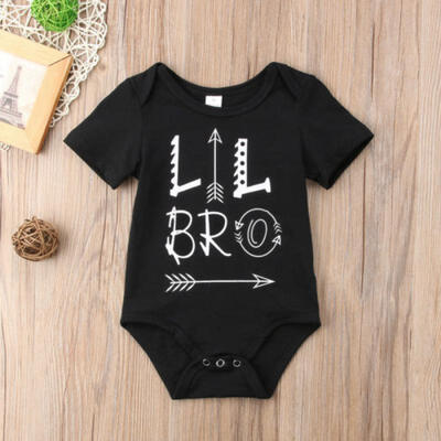 Little Brother Baby Boy Romper Big Boy T-shirt Tops Tee Matching Outfits