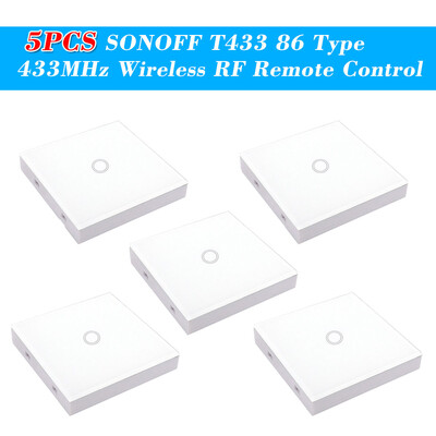 5PCS SONOFF T433 86 Type Luxury Wall Touch Panel Sticky 433MHz Wireless RF Remote Control Transmitter Automation Modules 1 Gang Su
5PCS SONOFF T433 86 Type Luxury Wall Touch Panel Sticky 433MHz Wireless RF Remote Control Transmitter Automation Modules 1 Gang Su