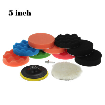 11PCS Brand New 3" 80mm4" 100mm5" 125mm6" 150mm7" 180mm Car Polishing Pads Waxing Buffing Pad Sponge Kit Set for Car Polisher
11PCS Brand New 3" 80mm4" 100mm5" 125mm6" 150mm7" 180mm Car Polishing Pads Waxing Buffing Pad Sponge Kit Set for Car Polisher