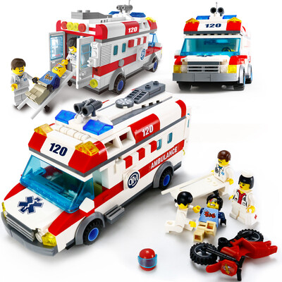 Enlightenment (ENLIGHTEN) Puzzle Assembled Building Blocks City Series Buses 1121 Children's Pinch Toys