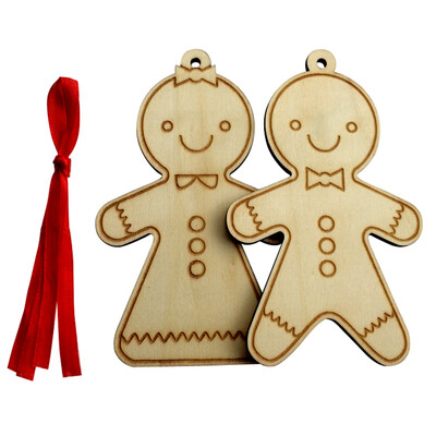 UpperX 2x Christmas Ornaments Wood Hanging Hollow Xmas Decorations Wood color with Red Ropes Biscuit Man 
UpperX 2x Christmas Ornaments Wood Hanging Hollow Xmas Decorations Wood color with Red Ropes Biscuit Man