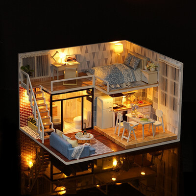 Smart House Diy Cabin Light Blue Time Manual Assembly Diy Cabin Wooden Diy Model Doll House Gift
Smart House Diy Cabin Light Blue Time Manual Assembly Diy Cabin Wooden Diy Model Doll House Gift