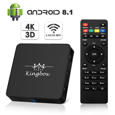 Kingbox Android 81 TV Box Model X 2GB RAM 16GB ROM Quad-Core Support Dual-Band WiFi 24G5G4K3DH265
Kingbox Android 81 TV Box Model X 2GB RAM 16GB ROM Quad-Core Support Dual-Band WiFi 24G5G4K3DH265
