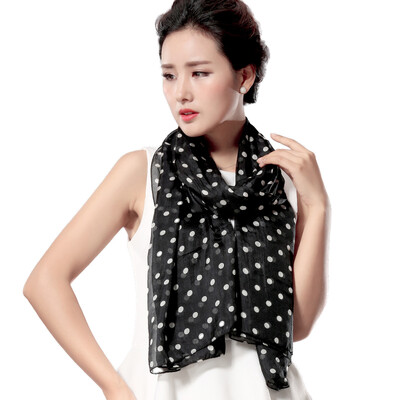 ANSIYU) G Series -4 ladies scarf long silk scarf dress with shawl scarf G24 black wave point
ANSIYU) G Series -4 ladies scarf long silk scarf dress with shawl scarf G24 black wave point
