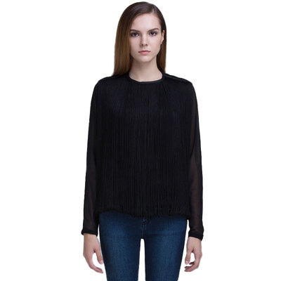 UR Женская мода кисточкой обрезная с длинными рукавами повседневная рубашка WG47S2CN0003 глубокий черный L
UR Женская мода кисточкой обрезная с длинными рукавами повседневная рубашка WG47S2CN0003 глубокий черный L