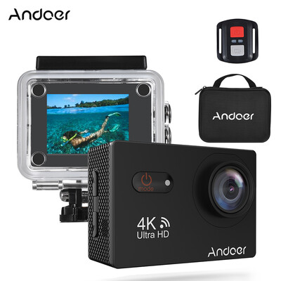 Andoer AN9000R 4K 16MP WiFi Action Sports Camera 1080P FHD 2" Touchscreen 170° Wide Angle Lens with Remote Control Hard Case Suppo
Andoer AN9000R 4K 16MP WiFi Action Sports Camera 1080P FHD 2" Touchscreen 170° Wide Angle Lens with Remote Control Hard Case Suppo