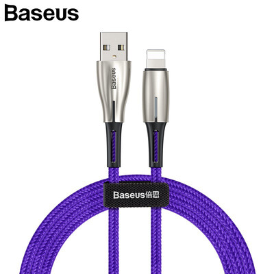Baseus USB Cable 24A QI charging&data transfer for iphone XR 8 7 Water light Led Smart Charging USB data Cable for iphone
Baseus USB Cable 24A QI charging&data transfer for iphone XR 8 7 Water light Led Smart Charging USB data Cable for iphone