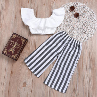2PCS Toddler Kids Baby Girl Summer Outfit Clothes Shirt Crop TopsLong Pants 
2PCS Toddler Kids Baby Girl Summer Outfit Clothes Shirt Crop TopsLong Pants