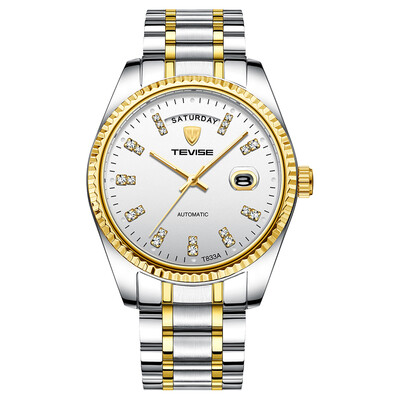 TEVISE T833A Business Men Automatic Mechanical Watch Time Calendar Display Fashion Casual Stainless Steel Strap 3ATM Waterproof Lu
TEVISE T833A Business Men Automatic Mechanical Watch Time Calendar Display Fashion Casual Stainless Steel Strap 3ATM Waterproof Lu
