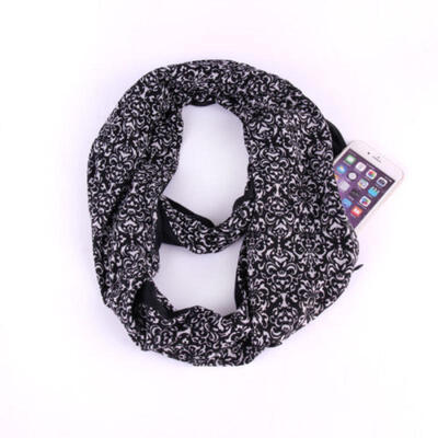 Women Stretchy Infinity Loop Scarf With Hidden Zipper Pocket Blanket Wrap Shawl 
Women Stretchy Infinity Loop Scarf With Hidden Zipper Pocket Blanket Wrap Shawl