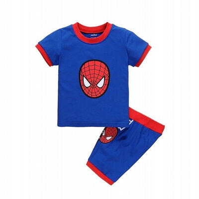 Spider-man Batman Kids Toddler Boys Top T-shirt Shorts Outfits Set Clothes 1-7Y