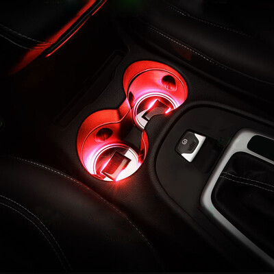 BRELONG Solar Powered LED Cup Mats Car shiny coasters 68cm 2PCS