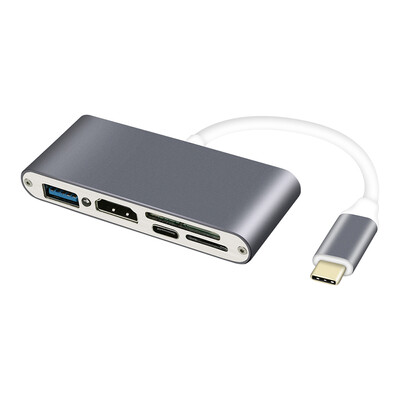 IRC-18 Type C Hub 5 In 1 Multi-port Adapter Type-C to USB30 TF Card Port 4K HD Interface Memory Card Port Type-C USB20 R
IRC-18 Type C Hub 5 In 1 Multi-port Adapter Type-C to USB30 TF Card Port 4K HD Interface Memory Card Port Type-C USB20 R
