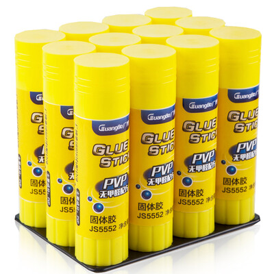 Широкая (Guangbo) 12 палочки твердый клей палки 36 г ПВП формальдегида композиция твердого клея Офисное оборудование JS5552