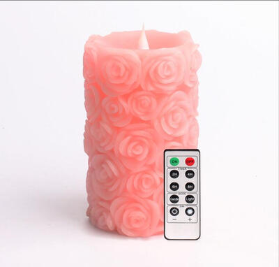 Simplux Rose Shap Free-Flowing 3D Fireless Flame LED Pillar Candle with Remote Control, Battery Operated,3.5x6", Pink pack of 2
Simplux Rose Shap Free-Flowing 3D Fireless Flame LED Pillar Candle with Remote Control, Battery Operated,3.5x6", Pink pack of 2