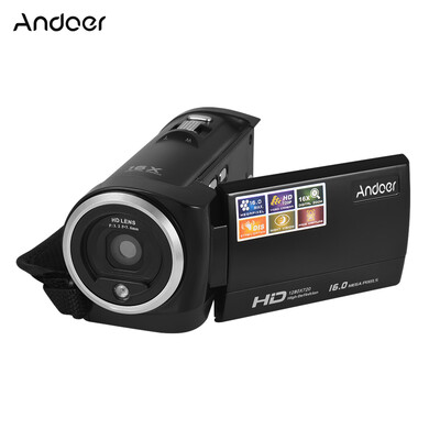 Andoer DV-107 Portable HD 720P Digital Video Camera Camcorder DV Recorder 16MP 16X Zoom Supports Night Vision Anti-shake Function
Andoer DV-107 Portable HD 720P Digital Video Camera Camcorder DV Recorder 16MP 16X Zoom Supports Night Vision Anti-shake Function
