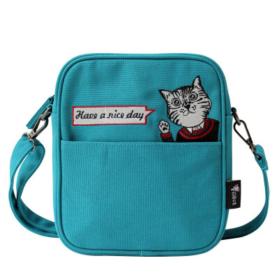 Princess princess pocket cat original embroidery oblique square bag canvas bag 1701XT001 green
Princess princess pocket cat original embroidery oblique square bag canvas bag 1701XT001 green
