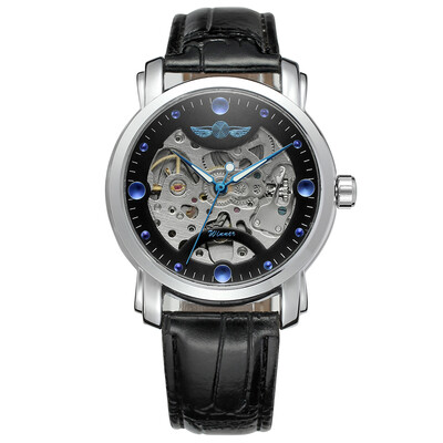 Winner 005 Business Men Mechanical Watch Time Display Fashion Casual Stainless Steel Leather Strap Bracelet 3ATM Waterproof Self-W
Winner 005 Business Men Mechanical Watch Time Display Fashion Casual Stainless Steel Leather Strap Bracelet 3ATM Waterproof Self-W