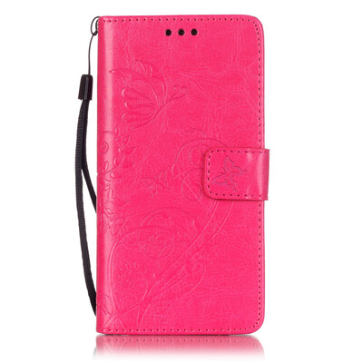 Rose Flower Design PU Leather Flip Cover Wallet Card Holder Case for HUAWEI P9