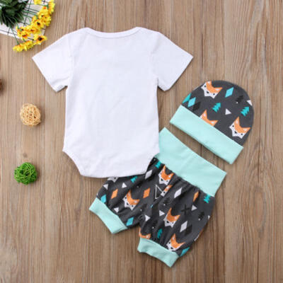 My First Fathers Day Newborn Baby Girl Boy Outfits Romper Shorts Clothes 0-24M