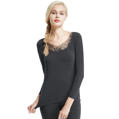 Modal V-neck lace Qiuyi Qiuku womens mens velvet high-elastic fever base warm underwear set hemp black
Modal V-neck lace Qiuyi Qiuku womens mens velvet high-elastic fever base warm underwear set hemp black