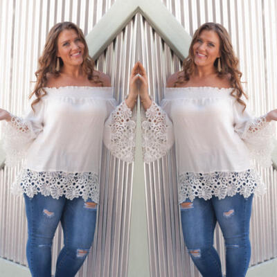 Fashion Womens Ladies Summer Long Sleeve Shirt Loose Casual Blouse Tops T-Shirt