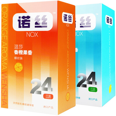 Connaught NOX Condoms Male Condoms Cedar 24 Orange Threads 24 Fruity Skirts