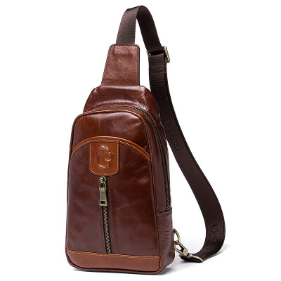 GSQ Gu Siqi male package men bag oil wax head layer cowhide chest bag Europe and the United States retro shoulder bag Messenger bag 904 dark brown
GSQ Gu Siqi male package men bag oil wax head layer cowhide chest bag Europe and the United States retro shoulder bag Messenger bag 904 dark brown