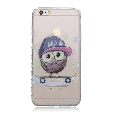 Owl Pattern Soft Thin TPU Rubber Silicone Gel Case Cover for IPHONE 6 Plus/6S Plus