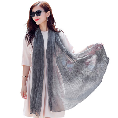Lan Shiyu LANSHIYU silk scarf lady Korean version of silk pure color fold autumn&winter towel scarf dark gray
Lan Shiyu LANSHIYU silk scarf lady Korean version of silk pure color fold autumn&winter towel scarf dark gray