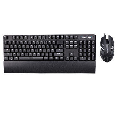 Hyundai HYUNDAI HY-MK240S 104 key pure mechanical green axis gaming game office input mechanical mouse&keyboard set black
Hyundai HYUNDAI HY-MK240S 104 key pure mechanical green axis gaming game office input mechanical mouse&keyboard set black